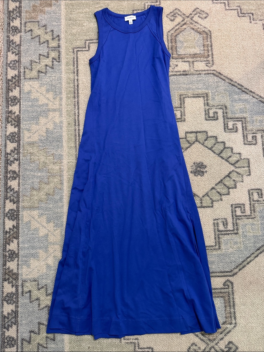 Evereve Blue Sleeveless Maxi Dress